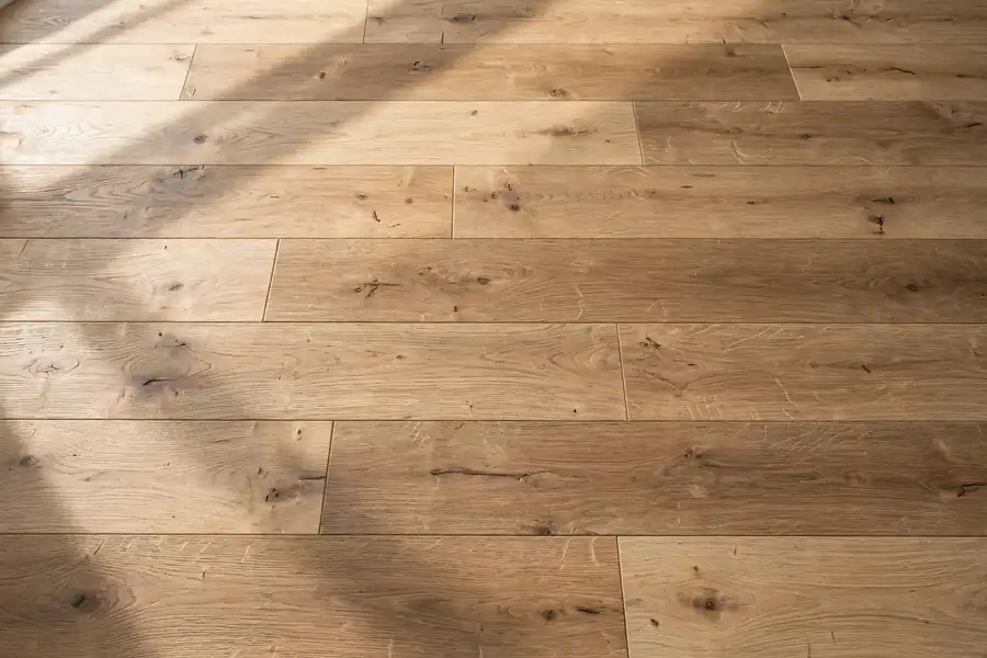 Vinyl planks laid with staggered joints