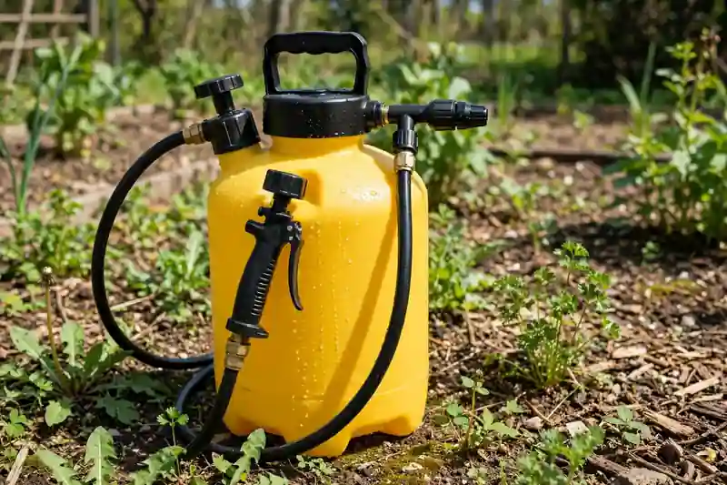Dedicated garden sprayer ready for a vinegar weed spray