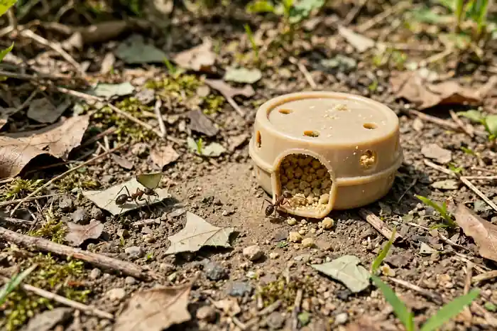 Leaf cutter ants with reduced activity after baiting
